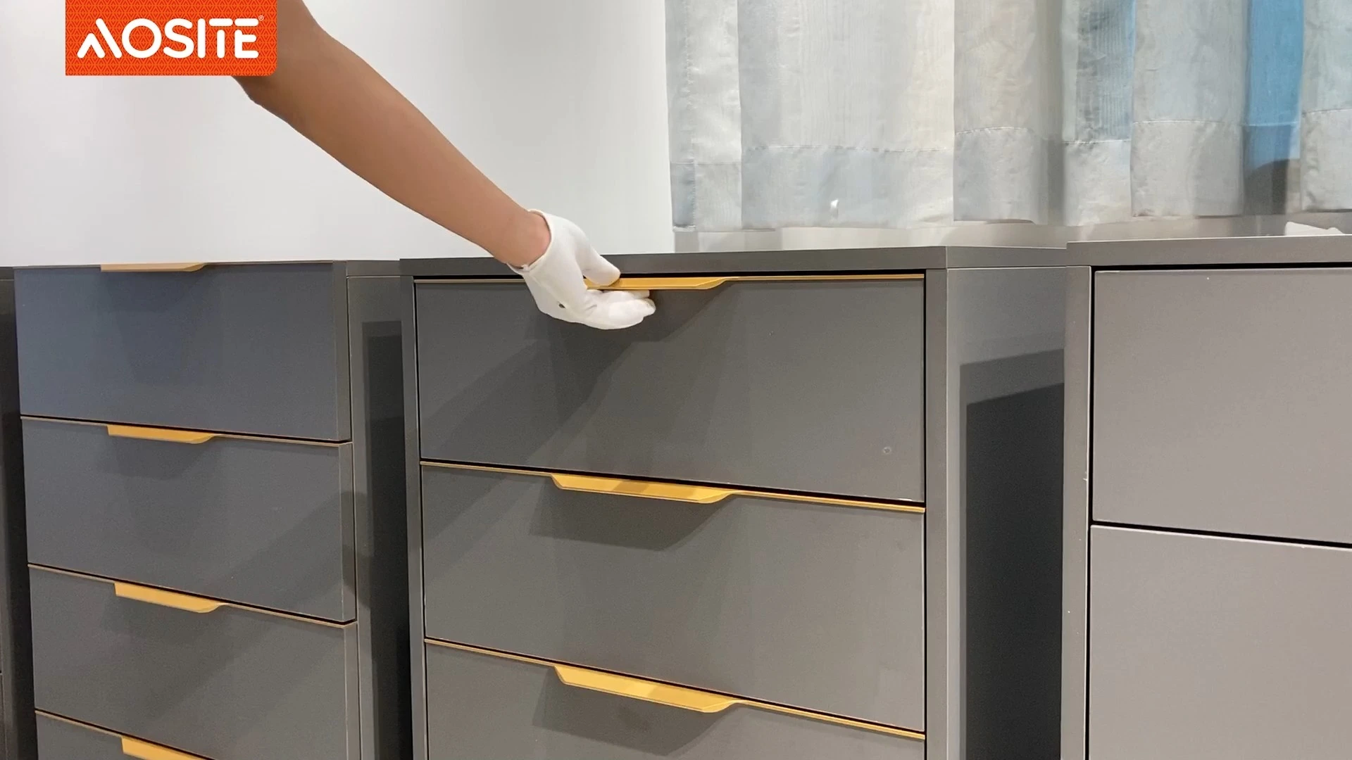 Aosite NB45106 trīs reizes lodīšu gultņu slaidi 1