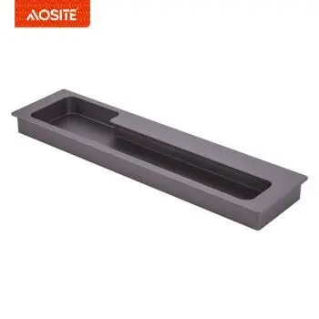 Aluminum Alloy Sliding Door Handle with Wooden Accent - Furniture Hardware Manufacturers 1