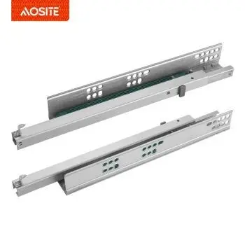 Sinchrone Versteekte Versteekte Sagte Sluit Onderkant Gemonteerde Sagte Sluit 3 Vou Runner Rail Teleskopiese Kanaal Sagtesluitlaaiskuif (ES300) 1