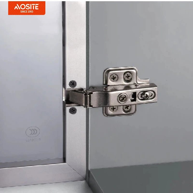 AOSITE Q28 Agate কালো অবিচ্ছেদ্য অ্যালুমিনিয়াম ফ্রেম হাইড্রোলিক ড্যাম্পিং কবজা 1